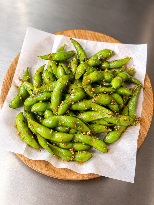 5. Garlic Edamame.