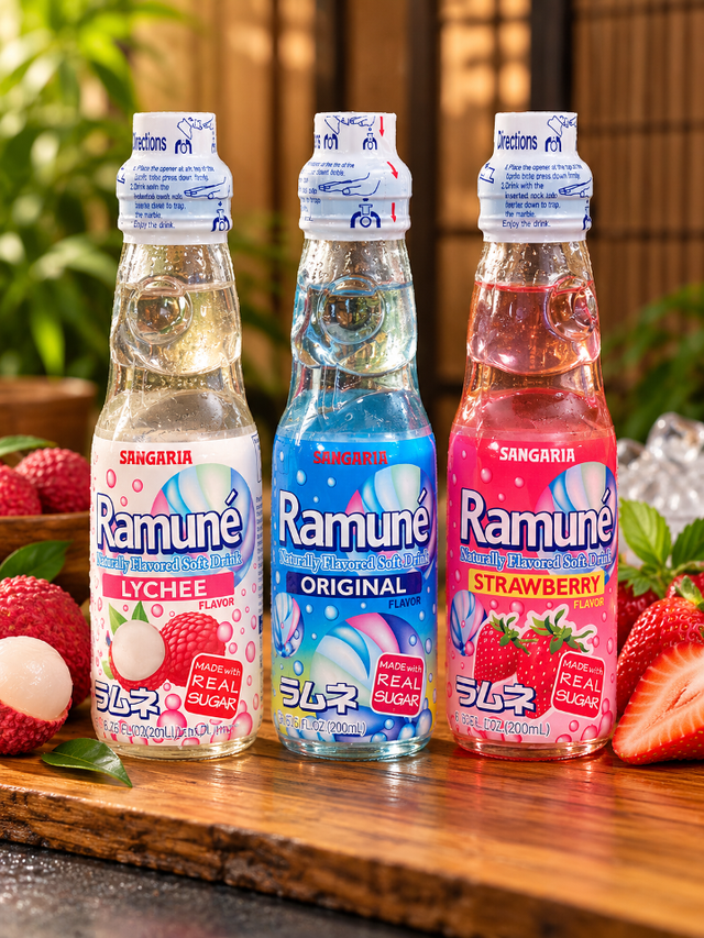 Sangaria Ramuné Japanese Soft Drink.